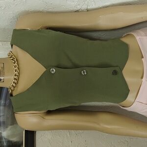 Green Button-Up Vest